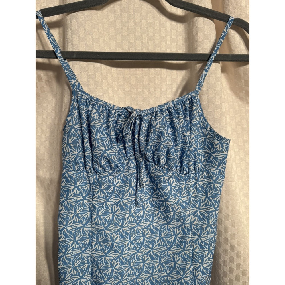 Joress Women's Blue/White Floral Midi Sundress Square Neck XS - Picture 2 of 10
